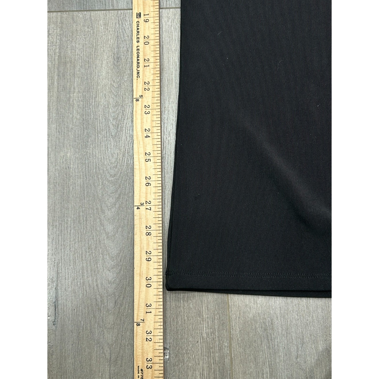 Nwt La Femme Apero Liza Pants Womens 12 Black Rib Knit Wide Leg Palazzo — image 2 of 8